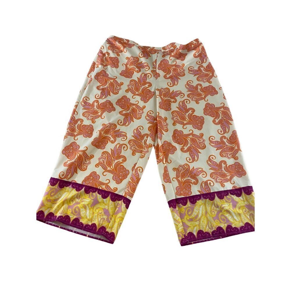 Eloquii Women's Patterned Colorful Crop Pants - 26 - Picture 1 of 13